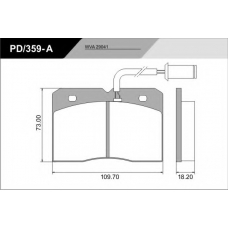 PD/359-A_CV Advanced FRAS-LE Комплект тормозных колодок, дисковый тормоз