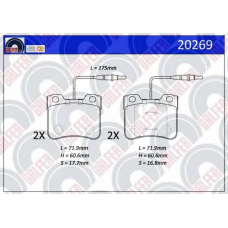 20269 GALFER Комплект тормозных колодок, дисковый тормоз