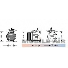 0700K062 VAN WEZEL Компрессор, кондиционер