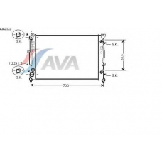 AIA2122 AVA Радиатор, охлаждение двигателя