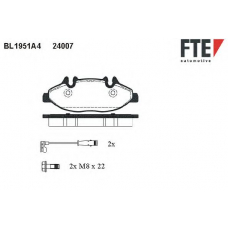 BL1951A4 FTE Комплект тормозных колодок, дисковый тормоз