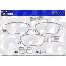 20503 GALFER Комплект тормозных колодок, дисковый тормоз