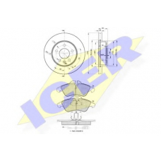 31104-6380 ICER Комплект тормозов, дисковый тормозной механизм