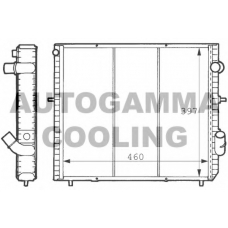 101239 AUTOGAMMA Радиатор, охлаждение двигателя