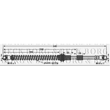 BBH7574 BORG & BECK Тормозной шланг