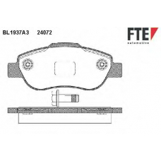 BL1937A3 FTE Комплект тормозных колодок, дисковый тормоз