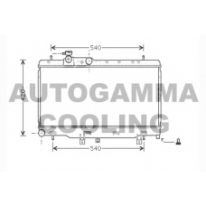 104475 AUTOGAMMA Радиатор, охлаждение двигателя