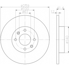 8DD 355 115-281 HELLA PAGID Тормозной диск