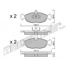 079.0 TRUSTING Комплект тормозных колодок, дисковый тормоз
