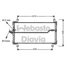 82D0225257A WEBASTO Конденсатор, кондиционер