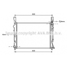RT2472 AVA Радиатор, охлаждение двигателя