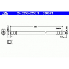 24.5238-0230.3 ATE Тормозной шланг