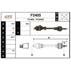 F2405 SNRA Приводной вал