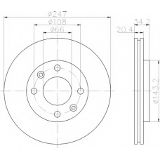 8DD 355 101-791 HELLA Тормозной диск