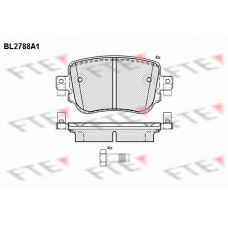 BL2788A1 FTE Комплект тормозных колодок, дисковый тормоз