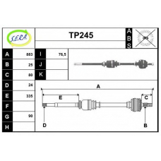 TP245 SERA Приводной вал