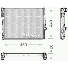 DRM05069 DENSO Радиатор, охлаждение двигателя
