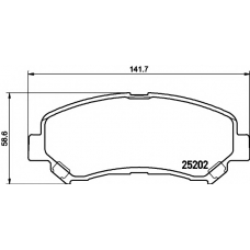 MDB3172 MINTEX Комплект тормозных колодок, дисковый тормоз