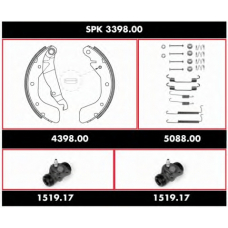 SPK 3398.00 WOKING Комплект тормозов, барабанный тормозной механизм