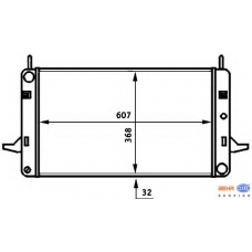 8MK 376 706-671 HELLA Радиатор, охлаждение двигателя