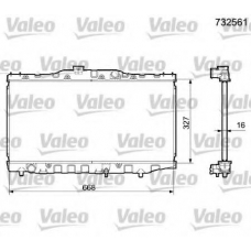 732561 VALEO Радиатор, охлаждение двигателя