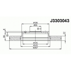 J3303043 NIPPARTS Тормозной диск