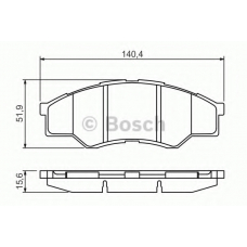 0 986 494 425 BOSCH Комплект тормозных колодок, дисковый тормоз