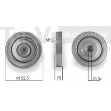 PC1191 TREVI AUTOMOTIVE Ременный шкив, коленчатый вал