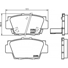 8DB 355 013-831 HELLA PAGID Комплект тормозных колодок, дисковый тормоз