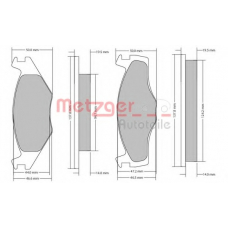 1170033 METZGER Комплект тормозных колодок, дисковый тормоз