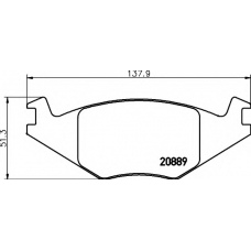 8DB 355 017-491 HELLA Комплект тормозных колодок, дисковый тормоз