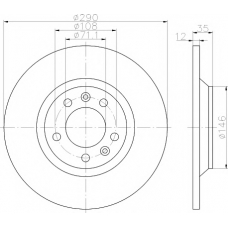 8DD 355 110-791 HELLA PAGID Тормозной диск