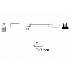 0 986 356 961 BOSCH Комплект проводов зажигания