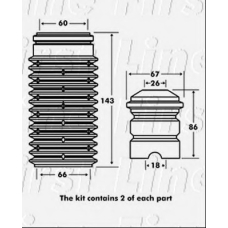 FPK7034 FIRST LINE Пылезащитный комплект, амортизатор