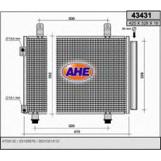 43431 AHE Конденсатор, кондиционер