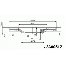 J3300512 NIPPARTS Тормозной диск