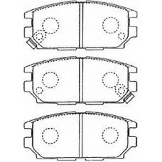 D2N036 AISIN Комплект тормозных колодок, дисковый тормоз