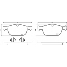 P 86 023 BREMBO Комплект тормозных колодок, дисковый тормоз