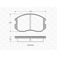 363702160571 MAGNETI MARELLI Комплект тормозных колодок, дисковый тормоз