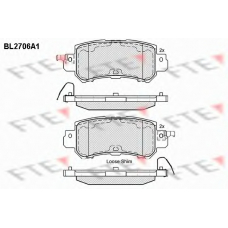 BL2706A1 FTE Комплект тормозных колодок, дисковый тормоз