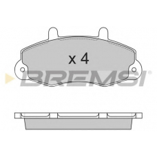 BP2525 BREMSI Комплект тормозных колодок, дисковый тормоз
