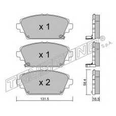 480.1 TRUSTING Комплект тормозных колодок, дисковый тормоз