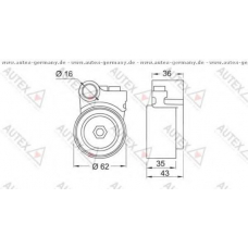 654223 AUTEX Натяжной ролик, ремень грм