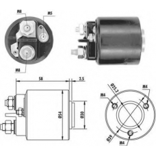 940113050059 MAGNETI MARELLI Тяговое реле, стартер