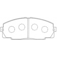 ASN-254 AISIN Комплект тормозных колодок, дисковый тормоз