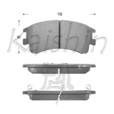 FK3125 KAISHIN Комплект тормозных колодок, дисковый тормоз