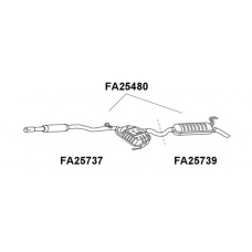 FA25737 VENEPORTE Средний глушитель выхлопных газов