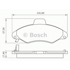 0 986 BB0 265 BOSCH Комплект тормозных колодок, дисковый тормоз