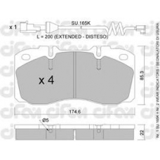 822-268-3K CIFAM Комплект тормозных колодок, дисковый тормоз