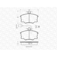 363702160226 MAGNETI MARELLI Комплект тормозных колодок, дисковый тормоз